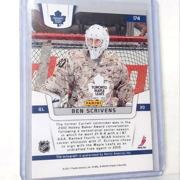 James Reimer Panini 2011/12 Certified Freshman Signatures Card Leafs 004/150 - Picture 2 of 2